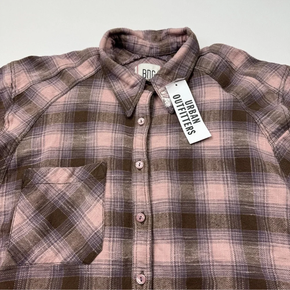 NEW! Women’s BDG Long Sleeve Flannel/Plaid Button Down Shirt Size XS W/Tags - Picture 3 of 6